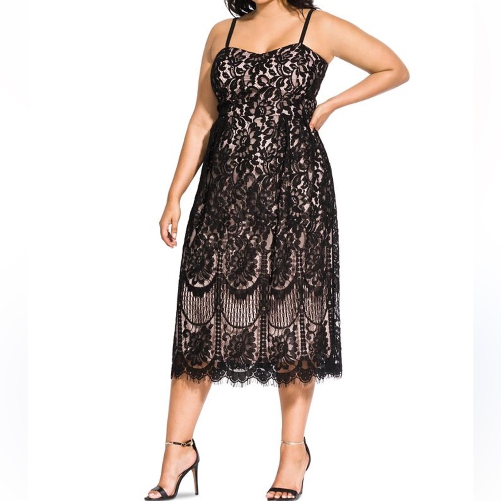 City Chic Sweety Darling women  Lace midi dress Size 14 NWT